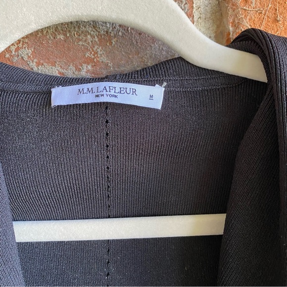 MM Lafleur Colette Jardigan Black Cardigan Tie Waist Hooded. excellent condition - Picture 9 of 15